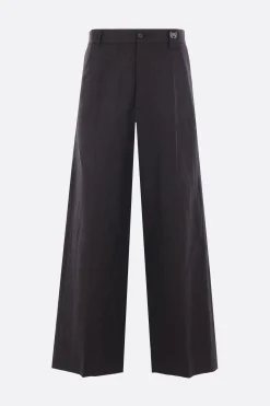 pantalone oversize in chambray