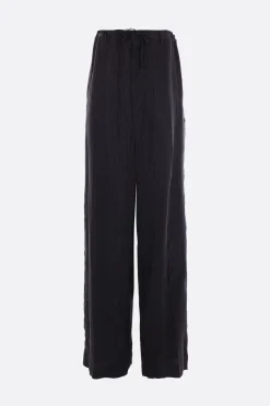 pantalone oversize in cupro a righe