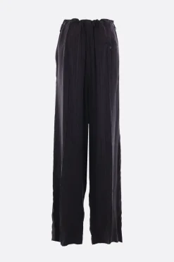 pantalone oversize in cupro a righe