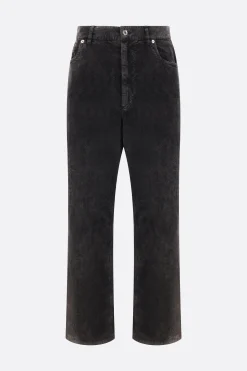 pantalone oversize in velluto a costine