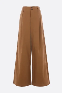 pantalone palazzo in tela di cotone