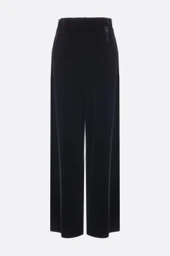 pantalone palazzo in velluto