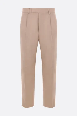 pantalone Pleated-fit in gabardine