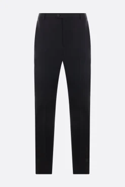 pantalone smoking a vita alta in grain de poudre