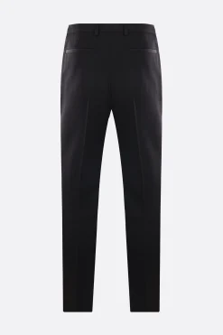 pantalone smoking a vita alta in grain de poudre