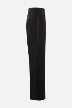 pantalone tuxedo a gamba dritta in gabardine