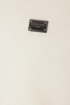 polo in cotone placca logo
