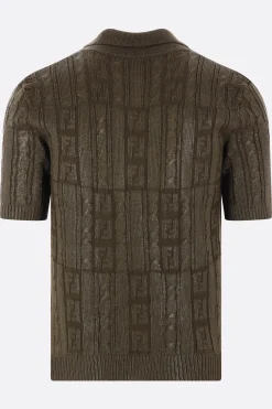 polo in maglia di misto lana FF