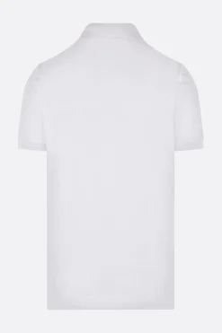 polo in piquet con placca logo