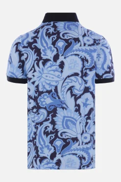 polo in piquet stampa Paisley