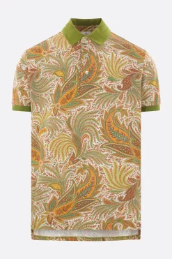 polo in piquet stampa Paisley