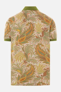 polo in piquet stampa Paisley
