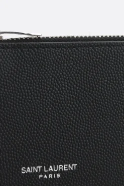 porta carte con zip Fragments in pelle Grain de Poudre