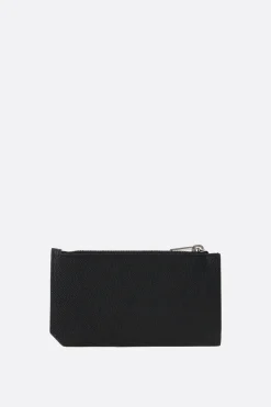 porta carte con zip Fragments in pelle Grain de Poudre