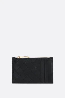 porta carte con zip in Intrecciato nappa
