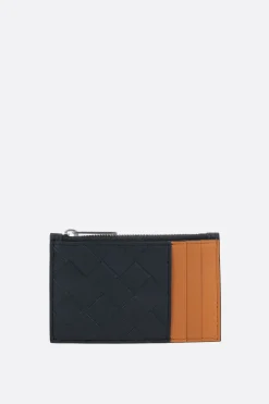 porta carte con zip in Intrecciato VN
