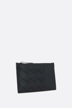 porta carte con zip in Intrecciato VN