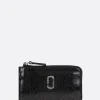 porta carte con zip in PVC glitterato