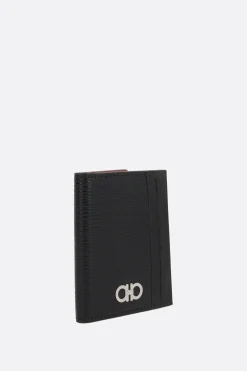 porta carte di credito Gancini in pelle martellata