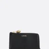 portacarte con zip Pebble in nappa
