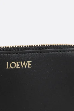 portacarte con zip Pebble in nappa