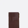 portafogli bi-fold medio Cassette in Maxi Intrecciato nappa