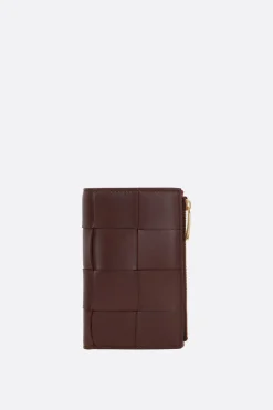 portafogli bi-fold medio Cassette in Maxi Intrecciato nappa