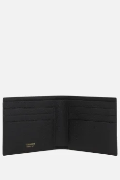portafogli billfold Gancini in pelle martellata
