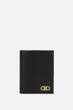 portafogli billfold Gancini in pelle texturizzata