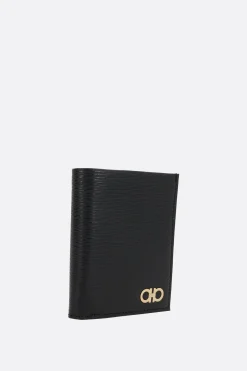 portafogli billfold Gancini in pelle texturizzata