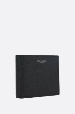 portafogli billfold Saint Laurent Paris in pelle Grain de Poudre