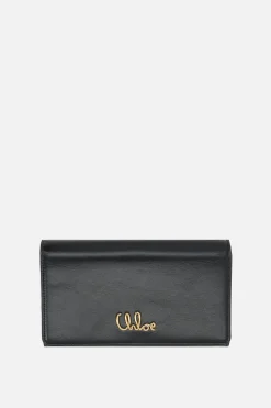 portafogli con catena Chloé Iconic in pelle lucida