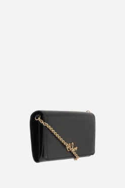 portafogli con catena Chloé Iconic in pelle lucida