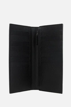 portafogli verticale Saint Laurent in pelle Grain de Podure