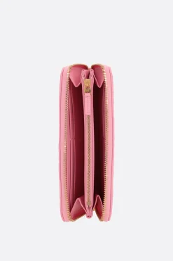 portafogli zip-around in Intrecciato nappa