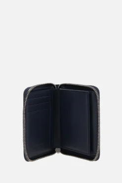 portafogli zip-around in pelle impressa