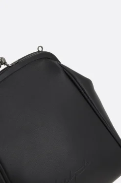 pouch Clasp media in pelle liscia