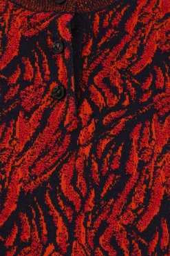 pullover a maniche corte in jacquard