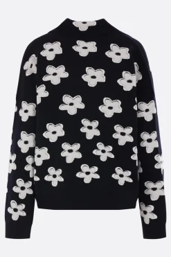 pullover a polo in jacquard Daisy