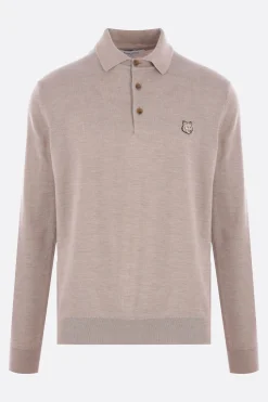 pullover a polo in lana patch Bold Fox Head