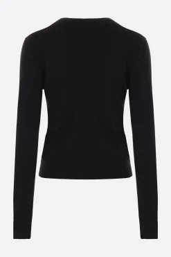 pullover in cashmere con dettagli traforati