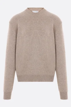 pullover in cashmere patch Intrecciato nappa