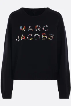 pullover in lana con logo