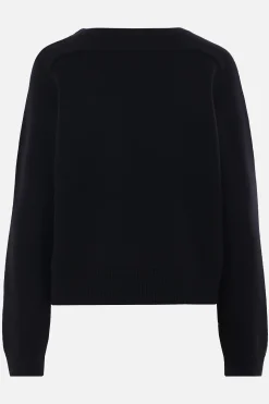 pullover in lana con logo
