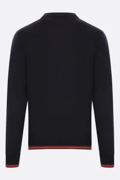 pullover in lana con motivo Web