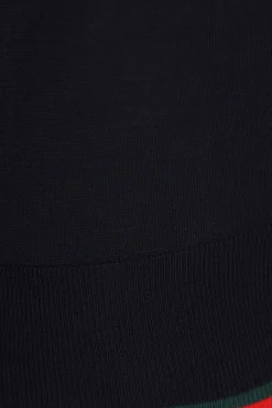 pullover in lana con motivo Web