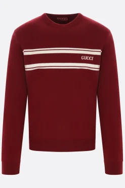 pullover in lana e cashmere con logo