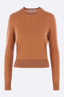 pullover in lana ricamo logo