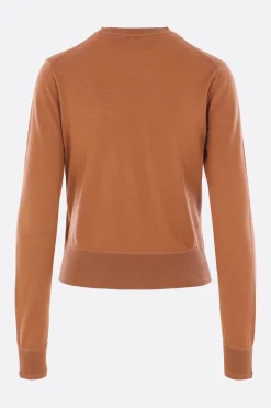 pullover in lana ricamo logo