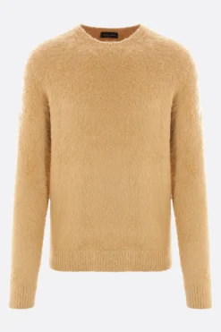pullover in misto cotone smerigliato